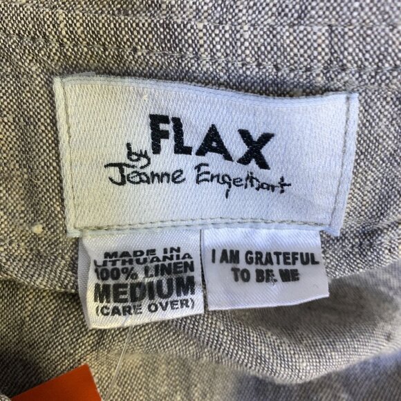 Flax By Jeanne Engelhart  Womens Light Brown Linen Jacket Size Medium - Picture 4 of 5